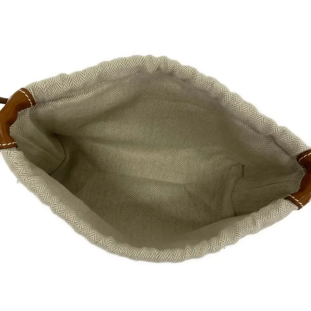 Hermès Fourbi 20 Pouch Natural Fauve Toile chevron Veau Barenia